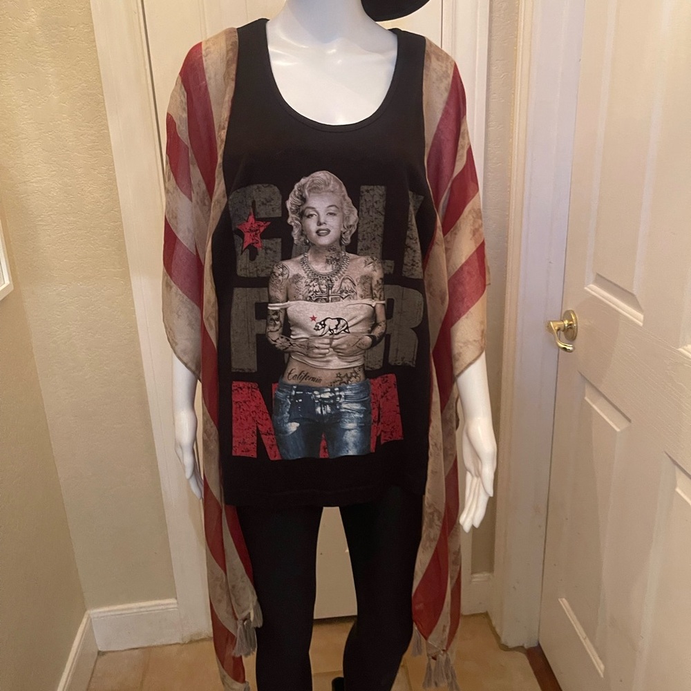 Custom one-of-a-kind Marilyn Monroe Poncho Top